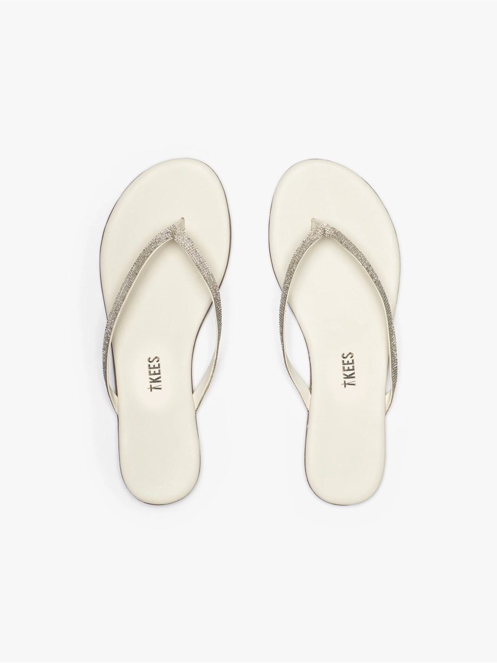 TKEES Infinity Lily Cream Strap Flip Flop Sandal